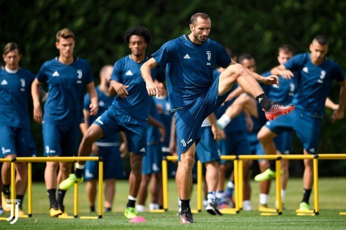 Allenamento di preparazione della Juventus