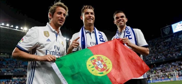 Fabio Coentrao con CR7 e Pepe