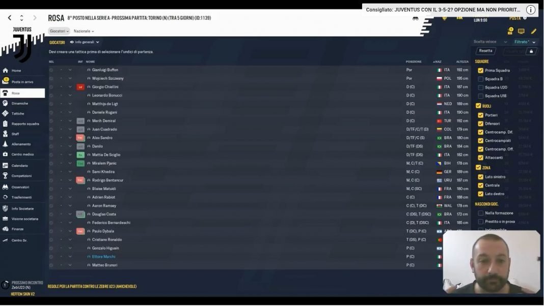 4-4-3 in attacco di Davor Virgo 4-4-3 in attacco di Davor Virgo