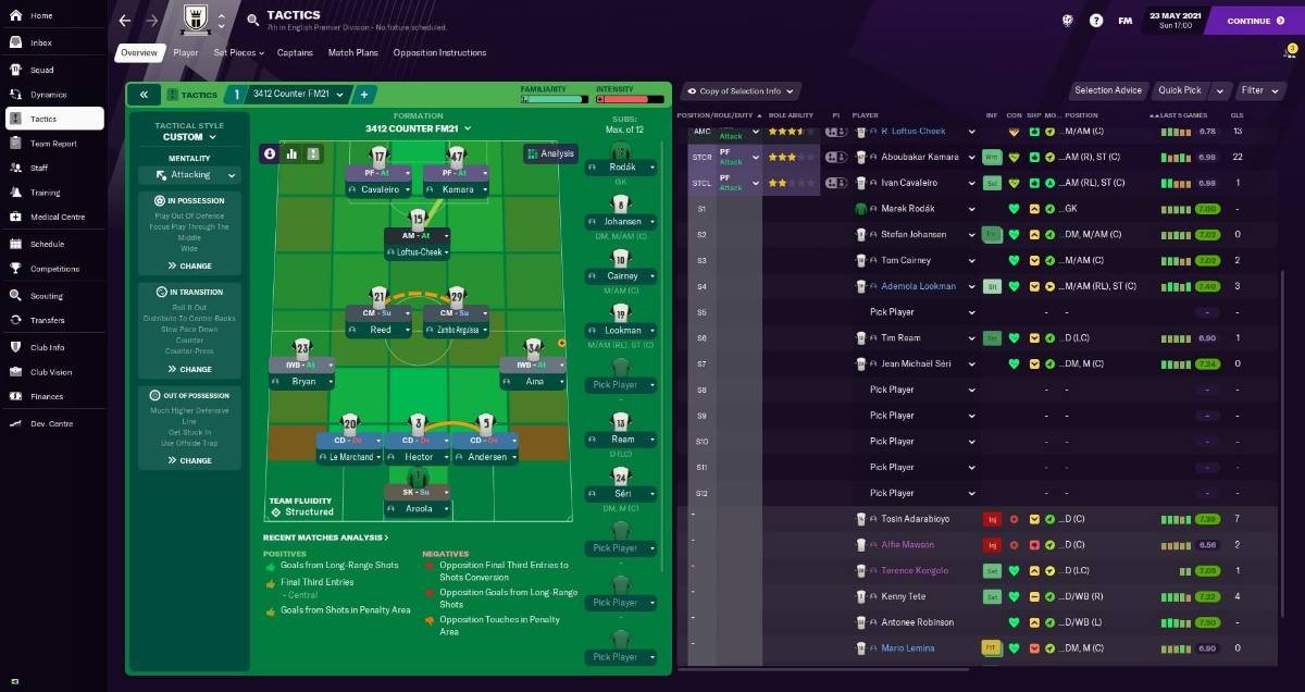 FM21 Tactic: 4-3-3 TseGenpress - Game / Title Winner