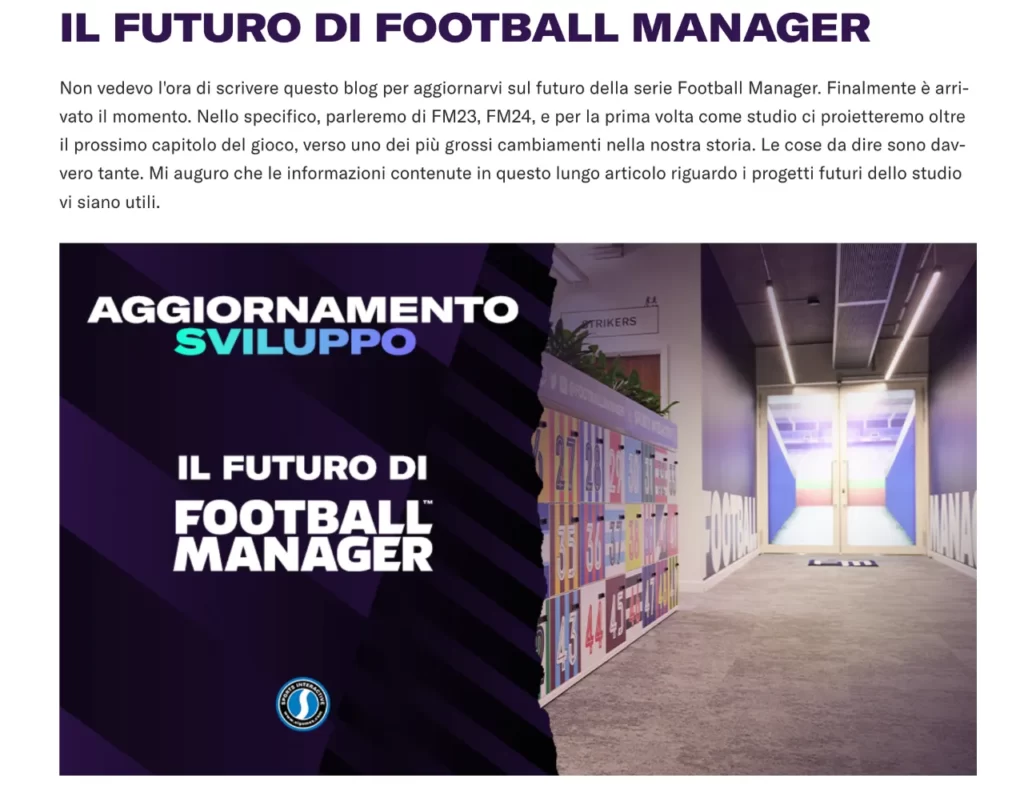 Lettera d'amore per Football Manager di Miles Jacobson