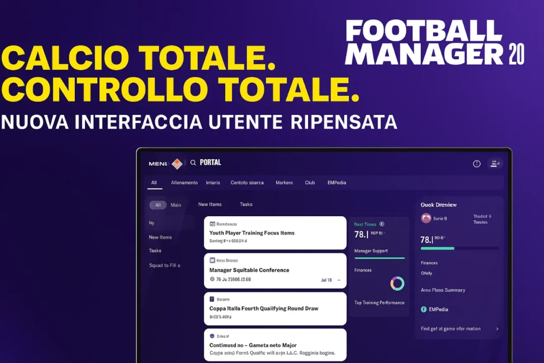 Football Manager 2026 rivoluziona l’interfaccia